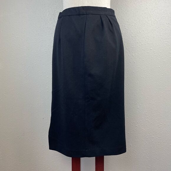 Jo Hardin Wool Blend Black Skirt Size 10 EUC - Picture 1 of 6
